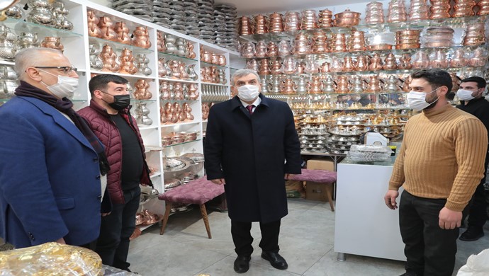 BAŞKAN BEYAZGÜL’ÜN BU SEFERKİ ADRESİ TARİHİ HANLAR BÖLGESİ  OLDU