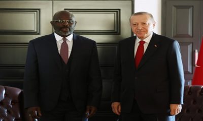 Cumhurbaşkanı Erdoğan, Liberya Cumhurbaşkanı Weah ile bir araya geldi