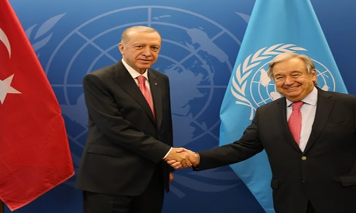 Cumhurbaşkanı Erdoğan, BM Genel Sekreteri Guterres ile bir araya geldi