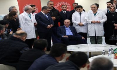 Cumhurbaşkanı Erdoğan, İstanbul’da tedavi gören madencileri ziyaret etti