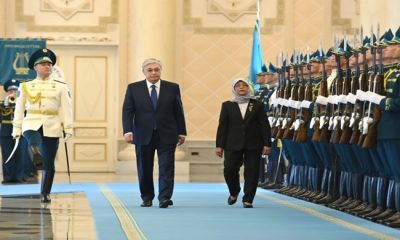 Kassym-Jomart Tokayev held talks with President Halimah Yacob of Singapore, who are in Kazakhstan on a state visit.