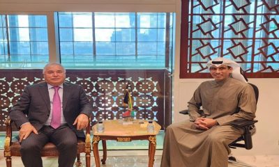 Tacikistan Büyükelçisinin Kuveyt Ticaret ve Sanayi Bakanı ile görüşmesi